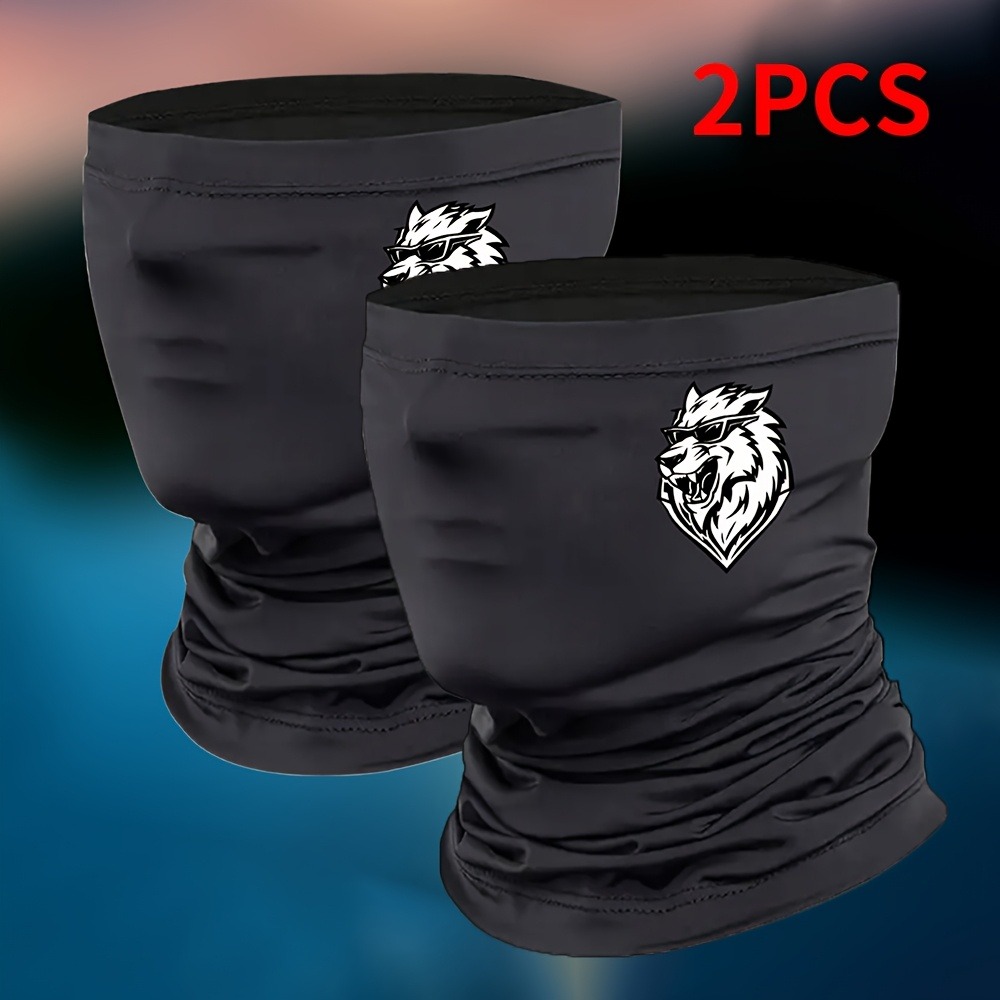 Fishing Mask Sun Protection - 1pc/2pcs Print Neck Gaiter Scarf, Windproof