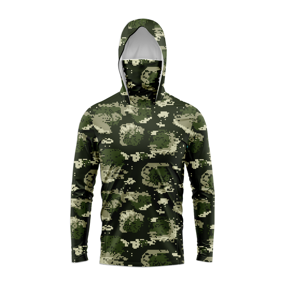 Men Hood Fishing Shirt long sl - Fishing Shirt Uv Protection 评论和价格