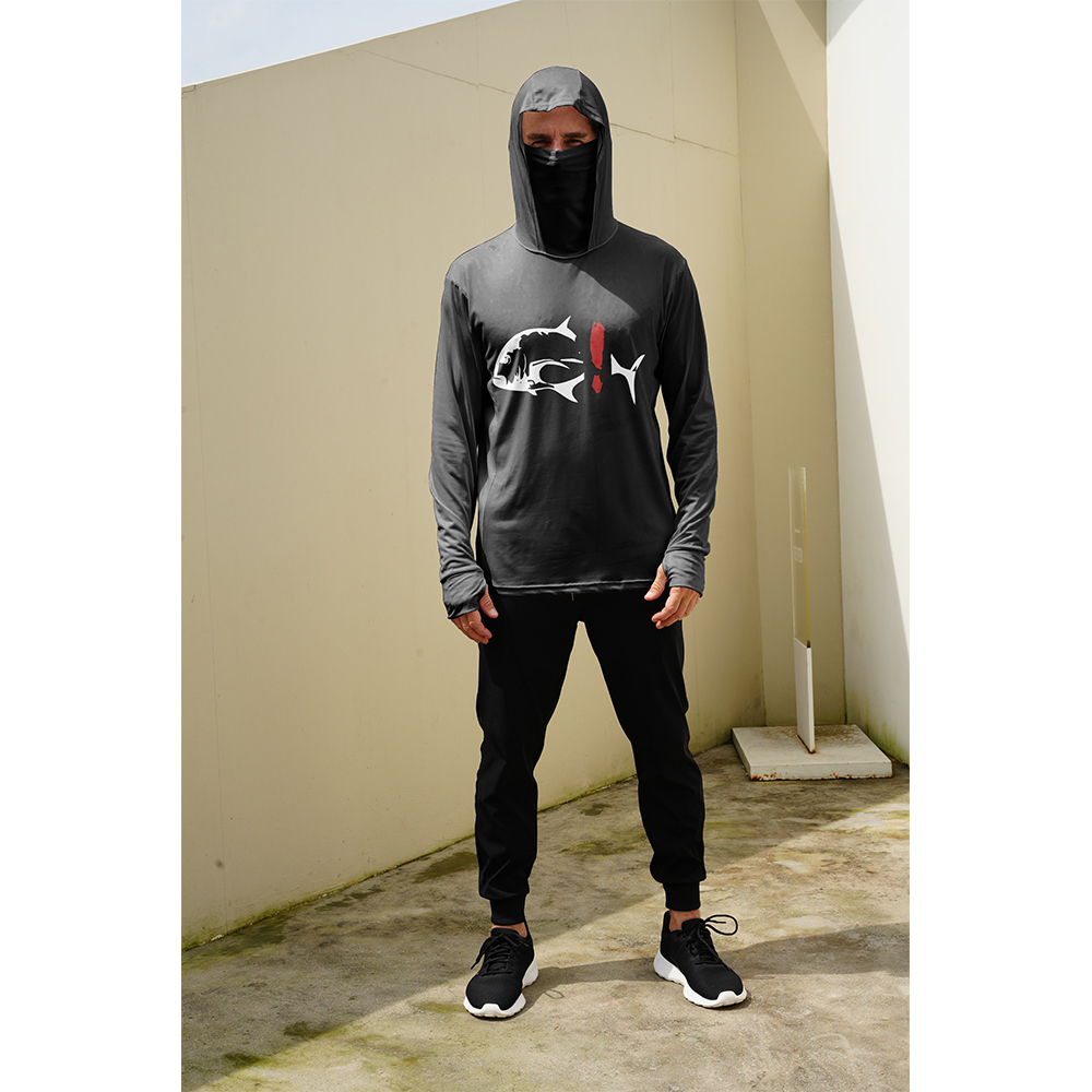 Men Fish Print Fishing Hoodie  - Fishing Shirt Uv Protection 评论和价格