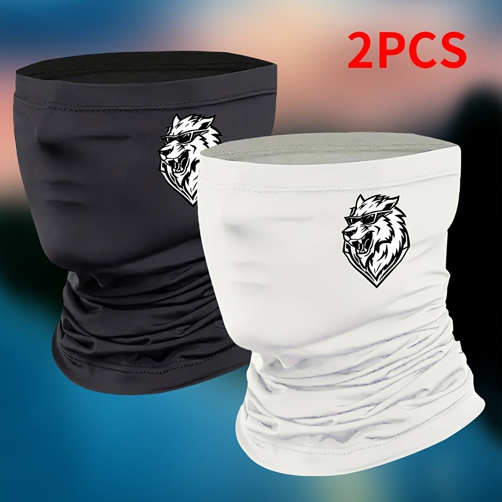1pc/2pcs Print Neck Gaiter Sca - Fishing Mask Sun Protection 评论和价格